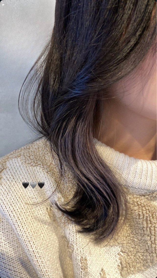 インナーカラー、カットの写真