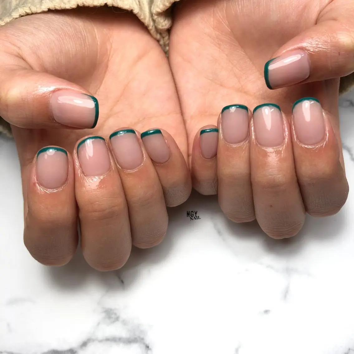 ネイル フレンチネイル ジェルネイル ワンカラーネイル パラジェル シンプルネイル NAIL NOWのネイルデザイン