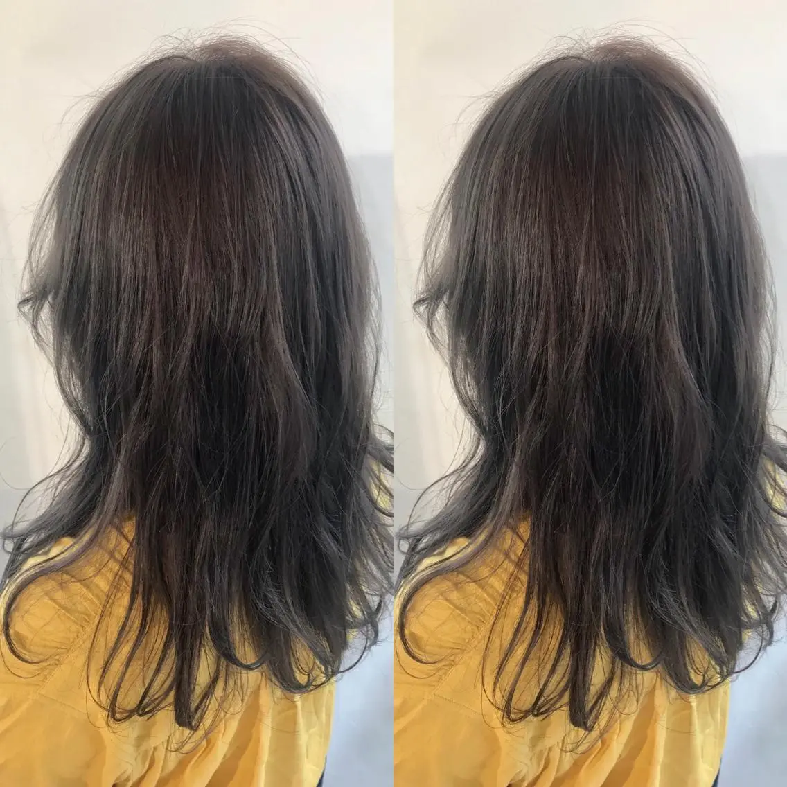 セミロング カラー 小栗 麻衣のヘアスタイル