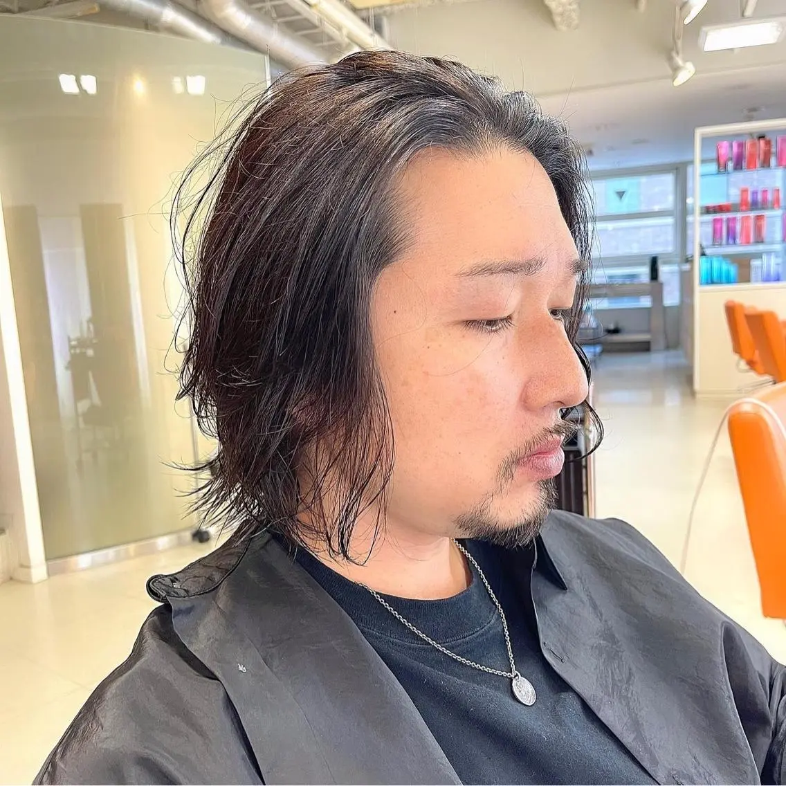 ショート パーマ ヘアアレンジ メンズ 鶴﨑 美優亜のヘアスタイル