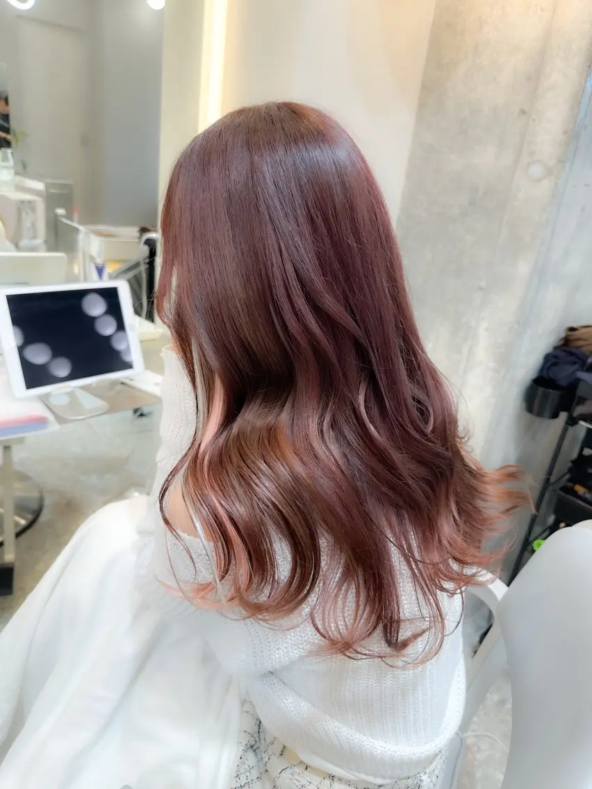 ミディアム カラー カット ヘアカラー トリートメント エクステ 新宿/韓国風レイヤー 髪質改善/渋谷直樹のヘアスタイル