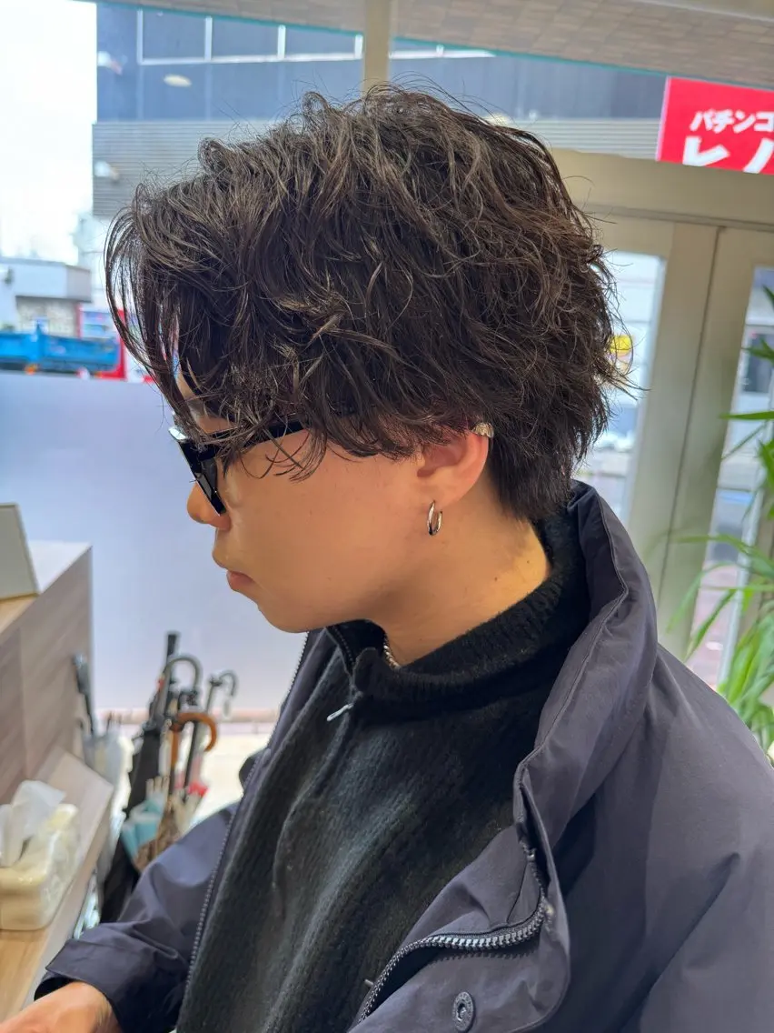 【🇰🇷理想の韓国ヘアにするなら🇰🇷】韓国風シャドウパーマ+メンズカットの写真