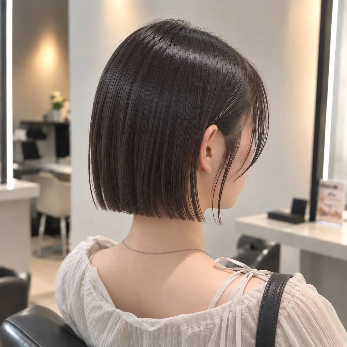 👑【人気No.1】自然な縮毛矯正+似合わせボブ✨乾かすだけでまとまる艶髪の写真