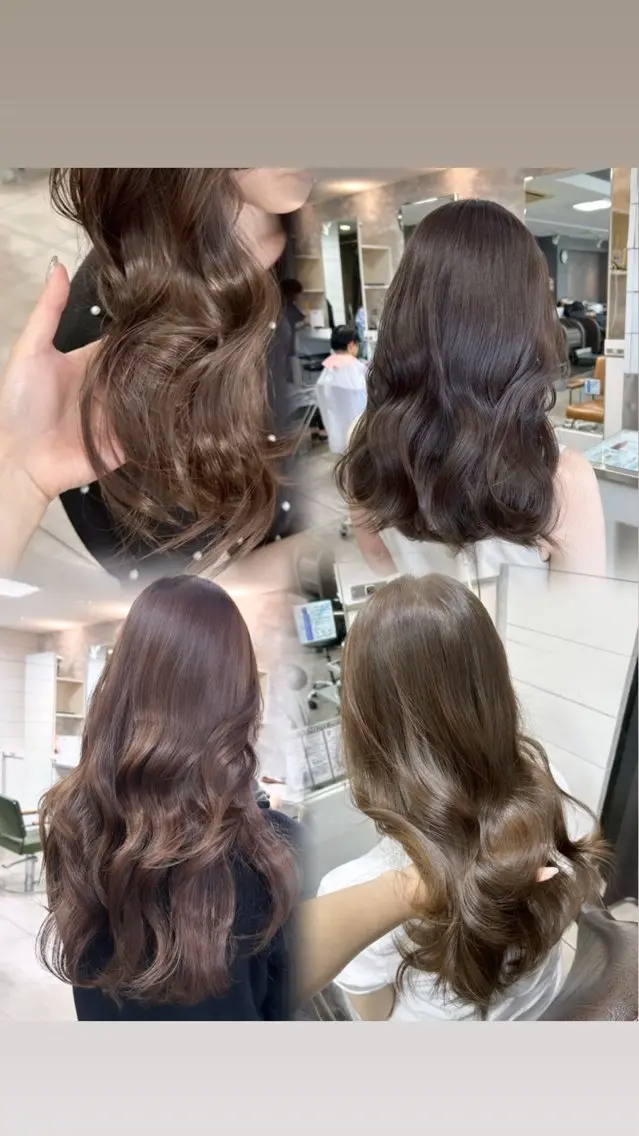 ロング カット ヘアカラー レイヤー/艶髪カラー 森本くるみのヘアスタイル