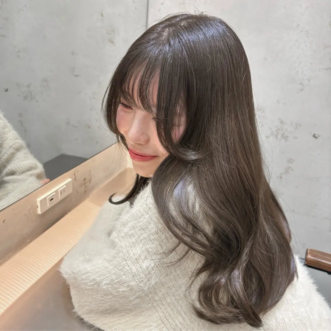 🤍新規限定🤍韓国トレンド透明感カラー＋1stepトリートメント⭐️　¥ 6,700 韓国ヘア/レイヤー/髪質改善の写真