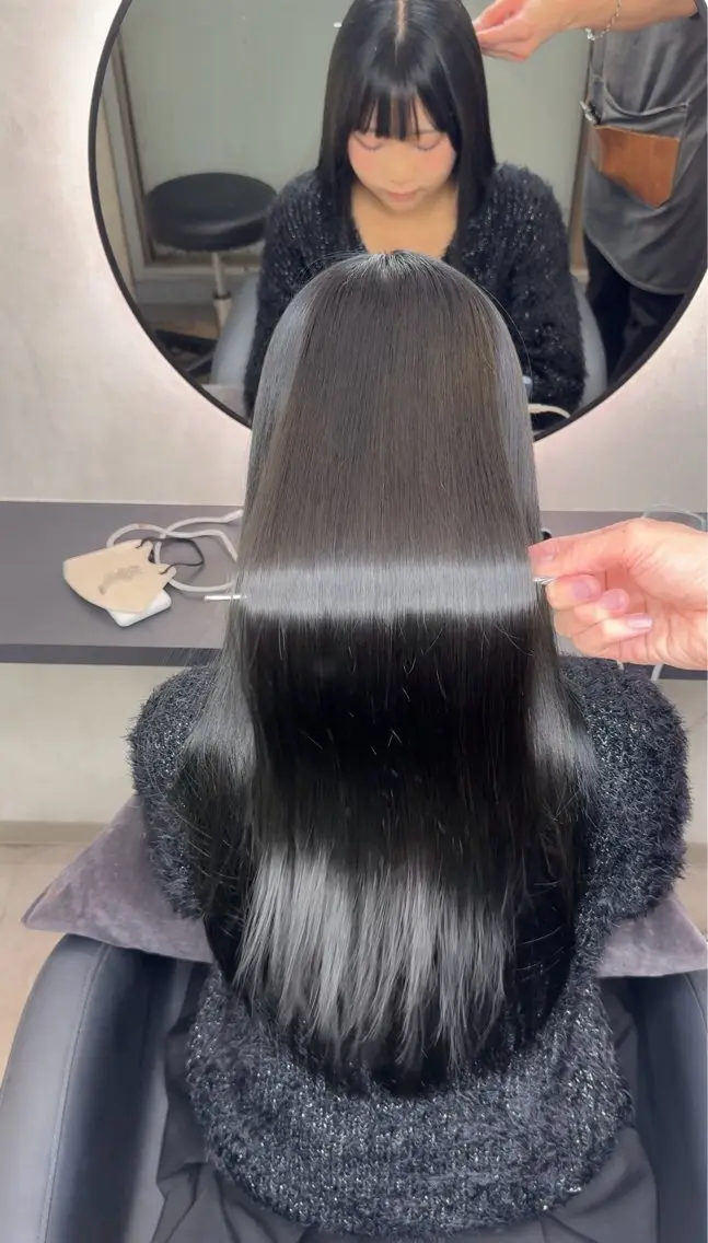 ロング カラー ヘアアレンジ ヘアカラー 縮毛矯正 トリートメント 新宿 /髪質改善/ レイヤー/ヒュウガのヘアスタイル