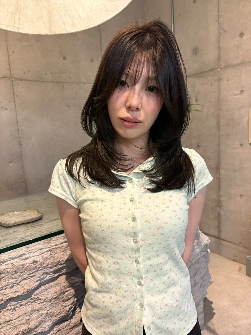 セミロング レイヤーカット 似合わせカット カット 福岡レイヤーカット/ ゴトリのヘアスタイル
