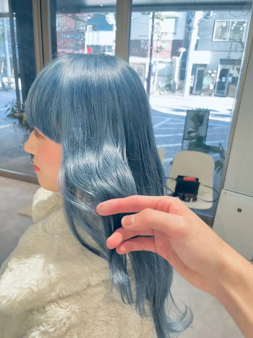 ロング カラー オレンジ 無料ショートモデル 募集中❗️秋山ひらいのヘアスタイル