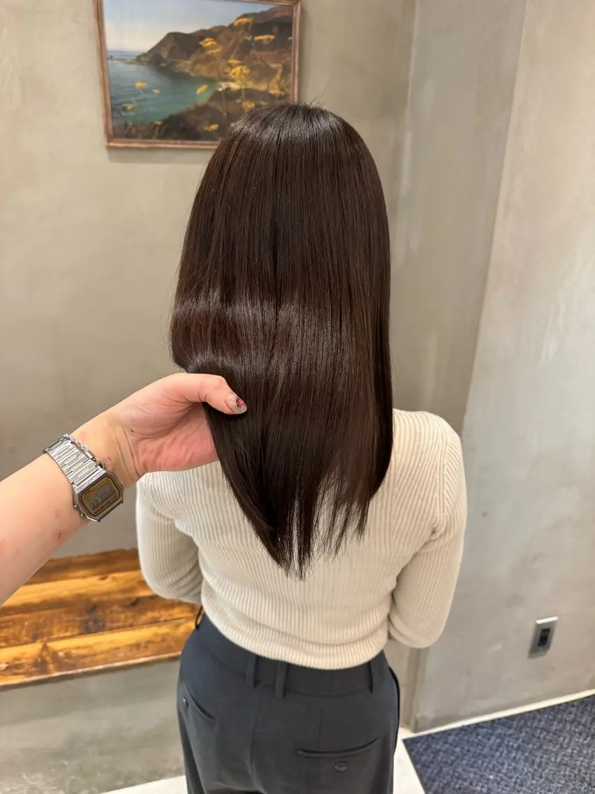 セミロング ヘアカラー トリートメント 新宿/顔周りカット +レイヤー=しずく♩のヘアスタイル
