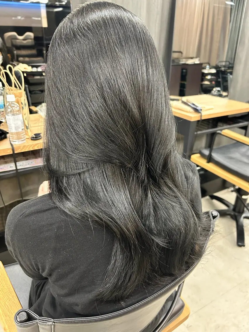 ロング モテヘア 韓国ヘアhikariのヘアスタイル