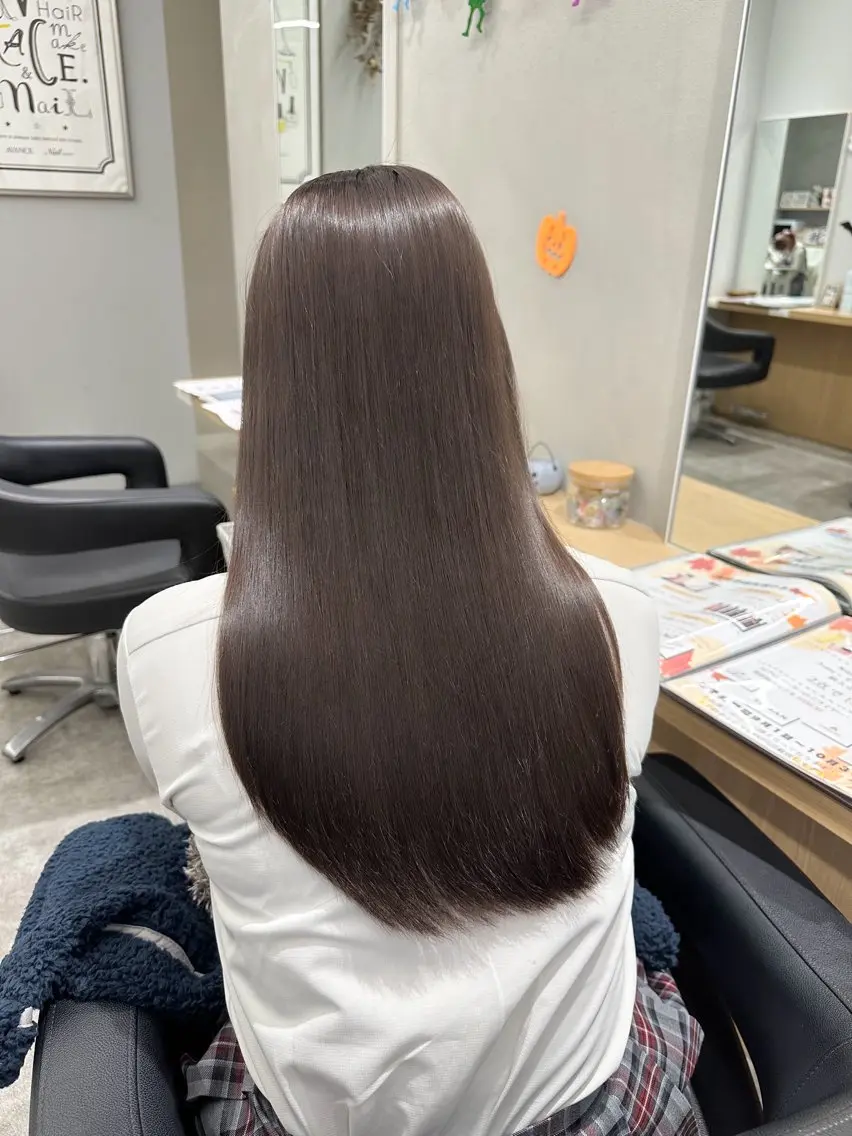 ミディアム カラー ブリーチ ブリーチなしカラー ヘアカラー 巻ける髪質改善🫧ハ イライト/永田汰伊智のヘアスタイル