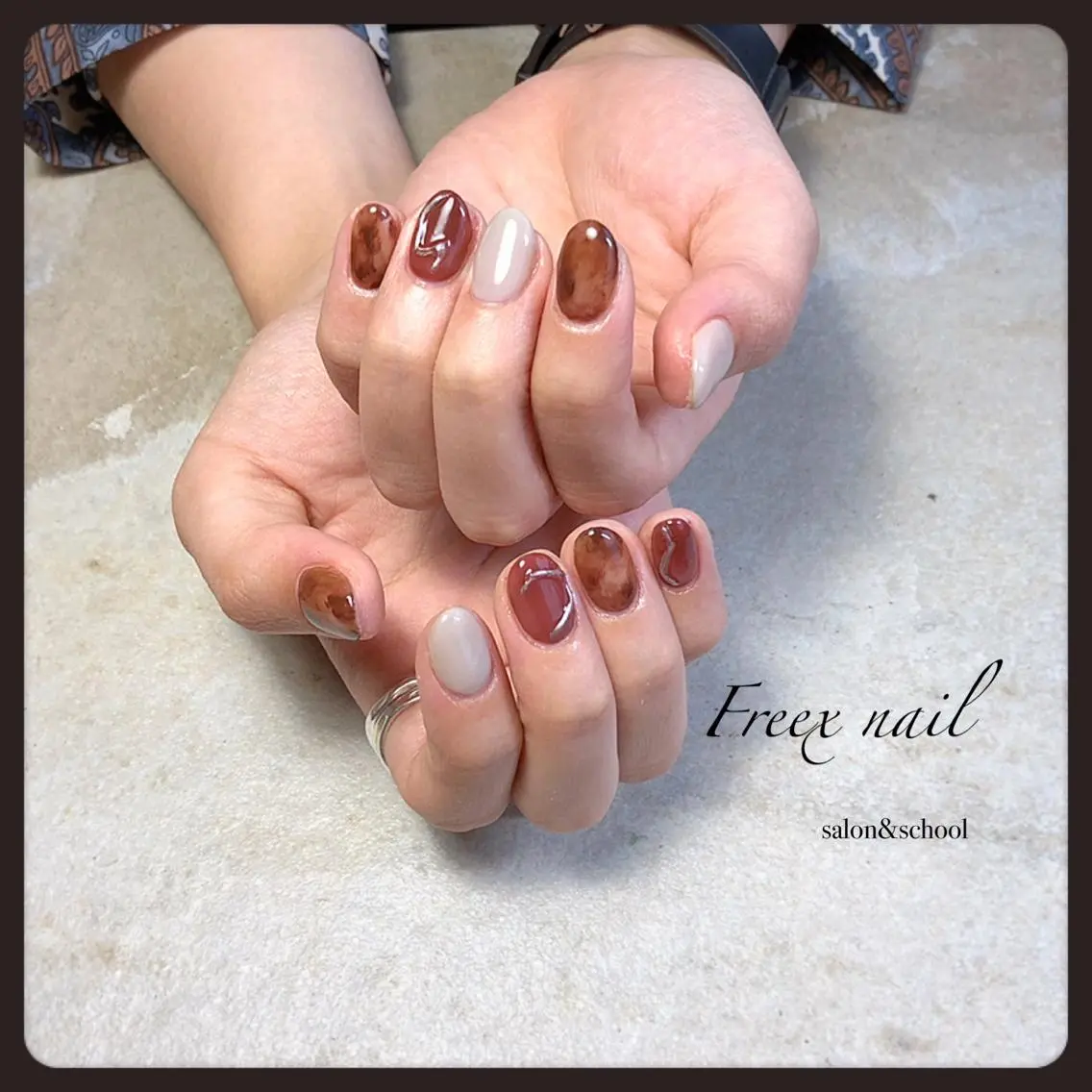 ネイル べっ甲ネイル freex nail /ニュアンス/個性派のネイルデザイン