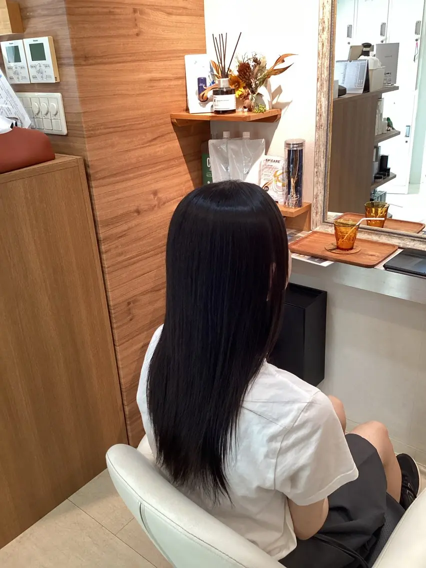 ロング カット 縮毛矯正 トリートメント hair bonitaのヘアスタイル
