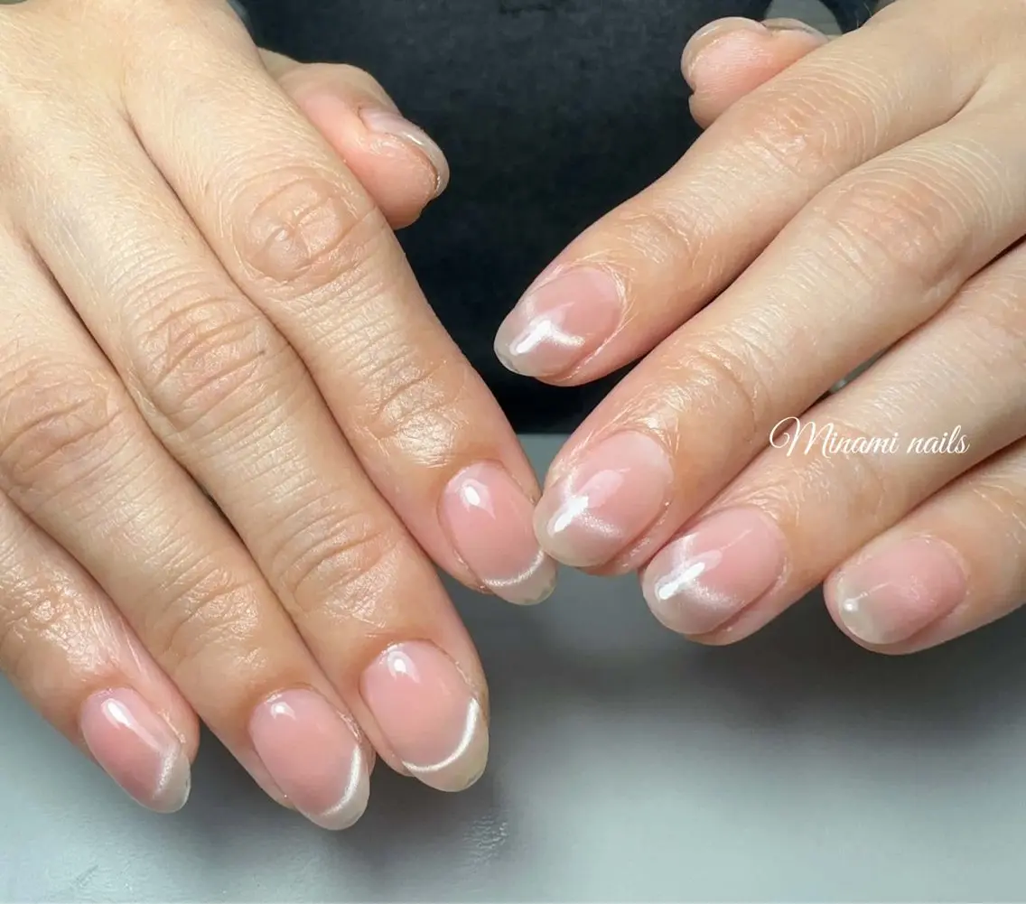ネイル アートネイル ガーリー キラキラネイル 韓国ネイル マグネットネイル ハンドネイル Minami Nailsのネイルデザイン