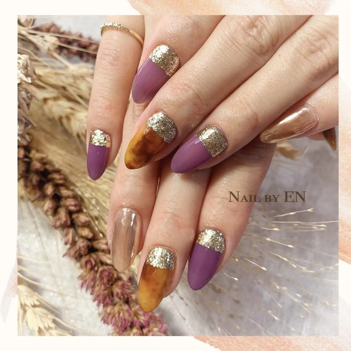 ネイル べっ甲ネイル Nail by EN*Namiのネイルデザイン