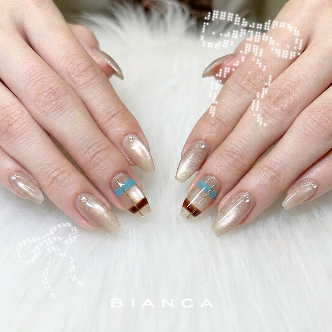 ネイル ハンドネイル Bianca 川口 moe˖ ࣪⊹のネイルデザイン
