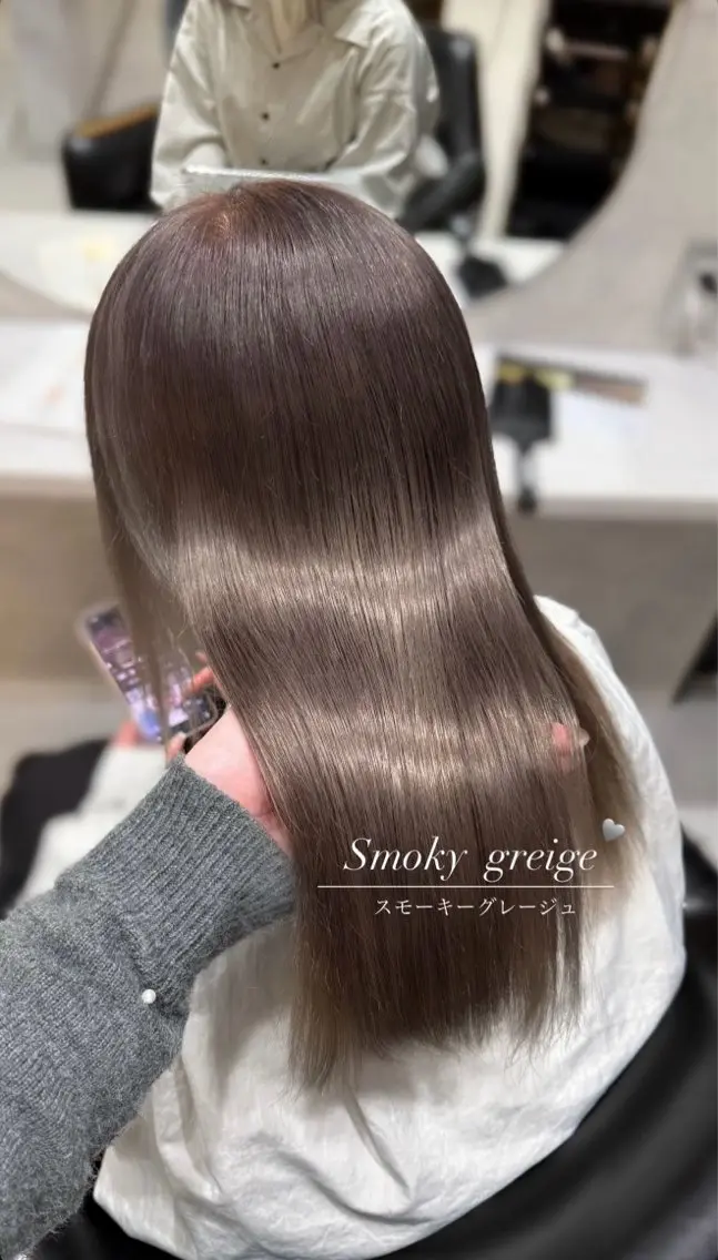 セミロング ヘアカラー 高原 瑠菜のヘアスタイル