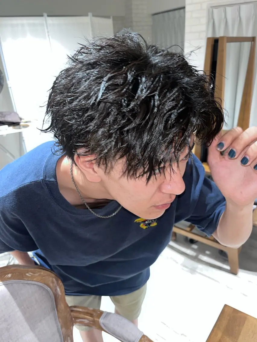 ショート パーマ メンズ メンズパーマ abilita RIKIYAのヘアスタイル