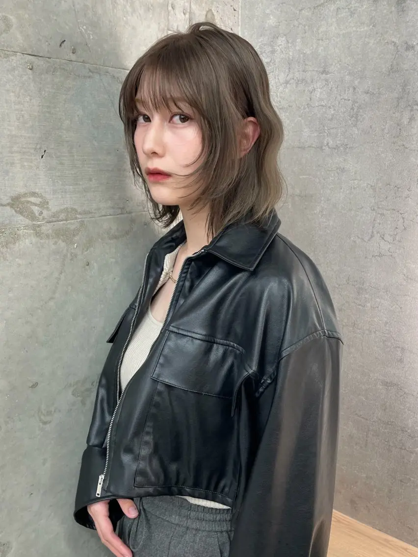 ミディアム カラー ベージュカラー ブリーチ ブラウンカラー ケアブリーチ ダブルカラー ヘアカラー ブリーチ/ベージュ 💕/momoaのヘアスタイル