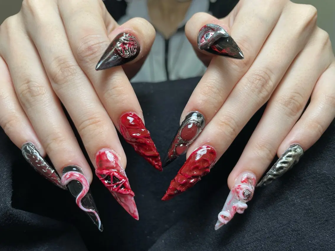 ネイル 成人式 ジェルネイル ネイルチップ ハンドネイル MoMoA Nail ネイル長さ出し専門店のネイルデザイン
