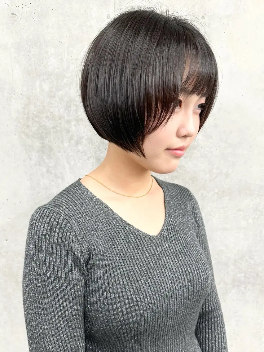 ショート カット ヘッドスパ ボブ/ゆるふわ ボブパーマ/とういのヘアスタイル