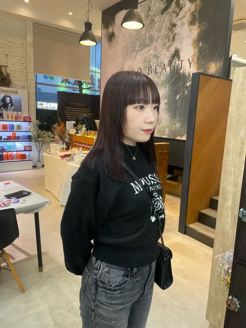 ミディアム カット ヘアカラー テラダ ユウシン西金沢のヘアスタイル