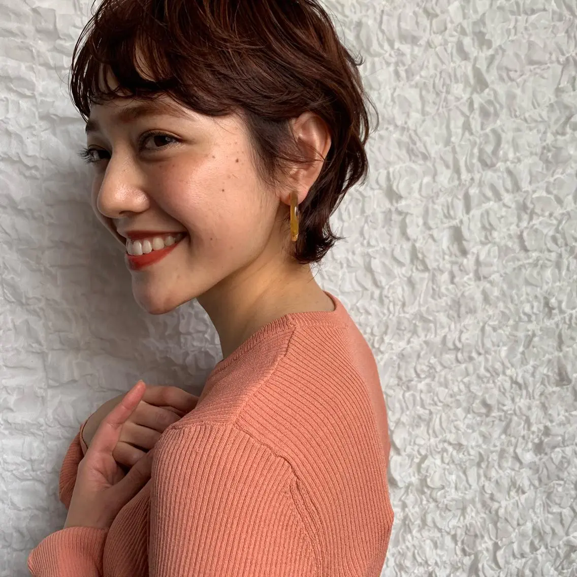 ショート カラー ようちゃん 色持ち艶カラーのヘアスタイル