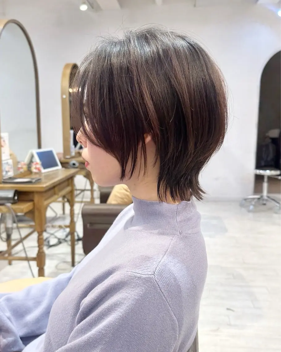 ショート カット ヘアカラー 縮毛矯正/ショート/ レイヤー/畑中正敏のヘアスタイル