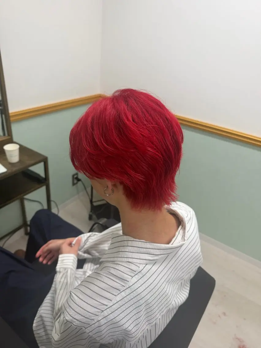 ショート カラー メンズ ヘアカラー Riko🐰💗/ モテ艶髪《本厚木》のヘアスタイル