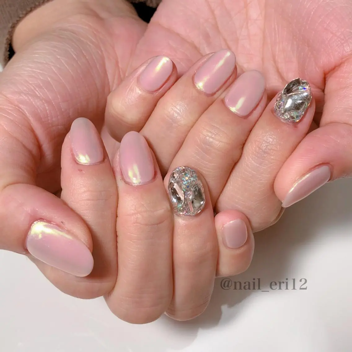 ショート ネイル オーロラネイル nail salon &e eriのネイルデザイン