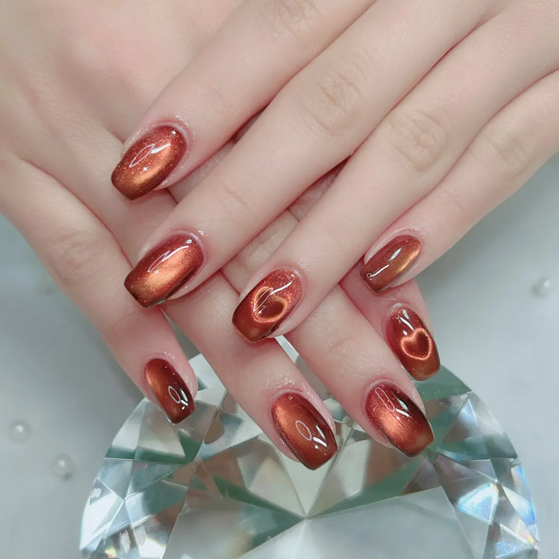 ネイル アートネイル フレンチネイル ジェルネイル ゴールド グラデーション ハンドネイル Cute Tips nailのネイルデザイン