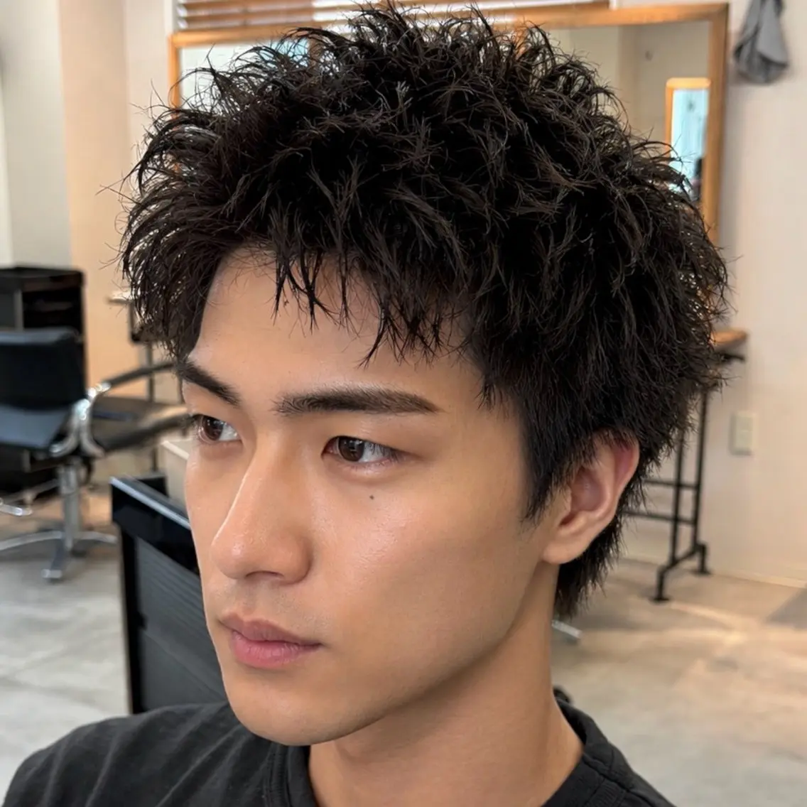 パーマ メンズ フェザーパーマ メンズパーマ スパイキーショート 波巻きパーマ ニュアンスパーマ カット パーマ 男の理想を叶える🔥 メンズパーマ特化｜関のヘアスタイル