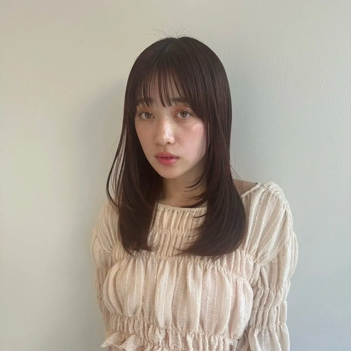 セミロング ヘアカラー 艶カラー/中崎町/ マナ🌼のヘアスタイル