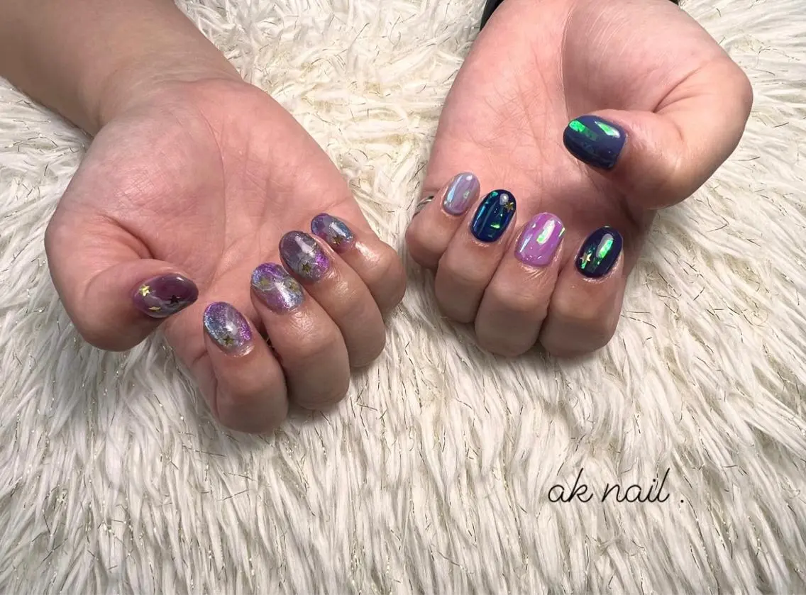ショート ネイル ハンドネイル ak nail .のネイルデザイン