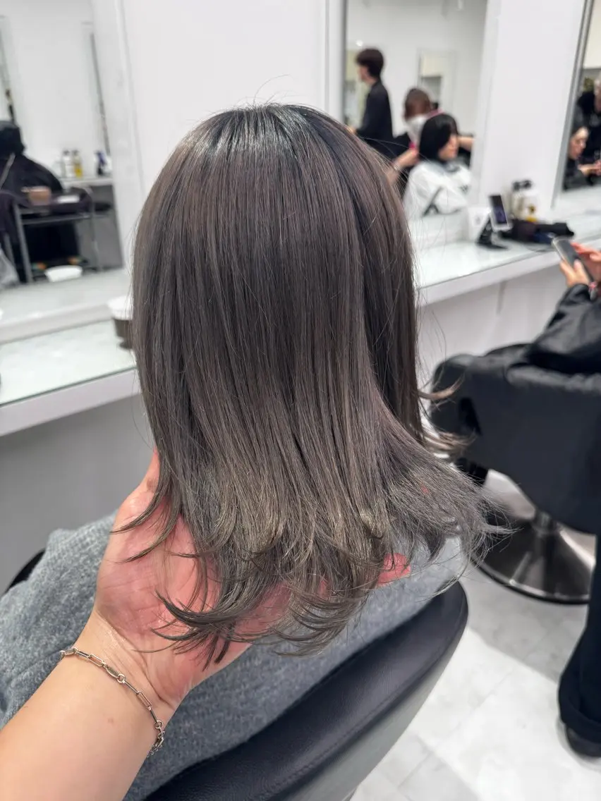 ロング カラー ヘアアレンジ カット ヘアカラー トリートメント ヘッドスパ ヘアセット 透け上品ハイトーン 職人ゆうと🤍のヘアスタイル