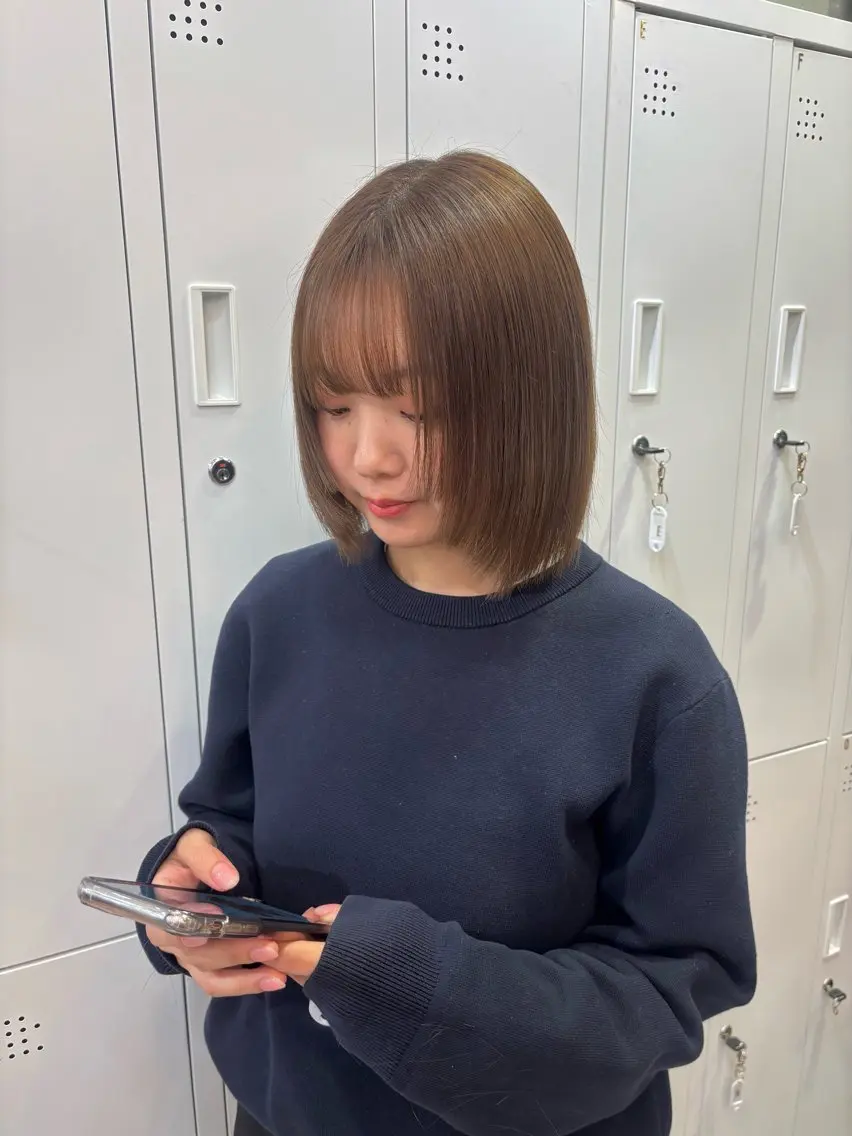 ショート カット ヘアカラー Megu/ベージュ/ 透明感カラーのヘアスタイル