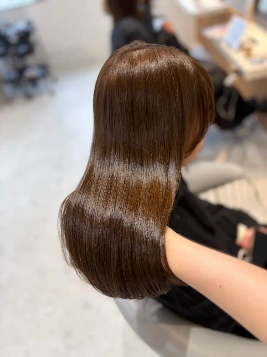 ミディアム カラー ヘアセット ヘアセット/レイヤー 縮毛矯正/はるか🎀のヘアスタイル
