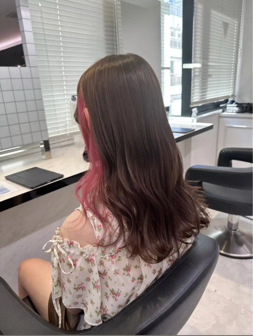 ロング ヘアカラー トリートメント ヘッドスパ ヘアセット layer/諒伍 /赤み消し/天神のヘアスタイル