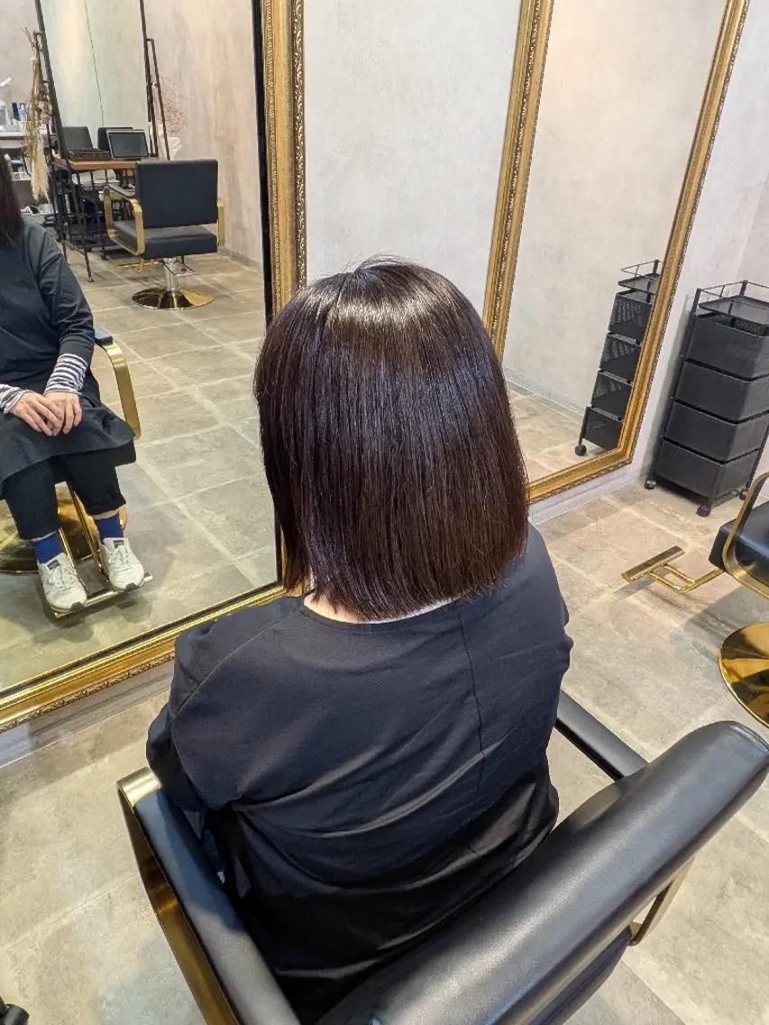 ミディアム 縮毛矯正 縮毛矯正 Jr.stylist ひろのヘアスタイル