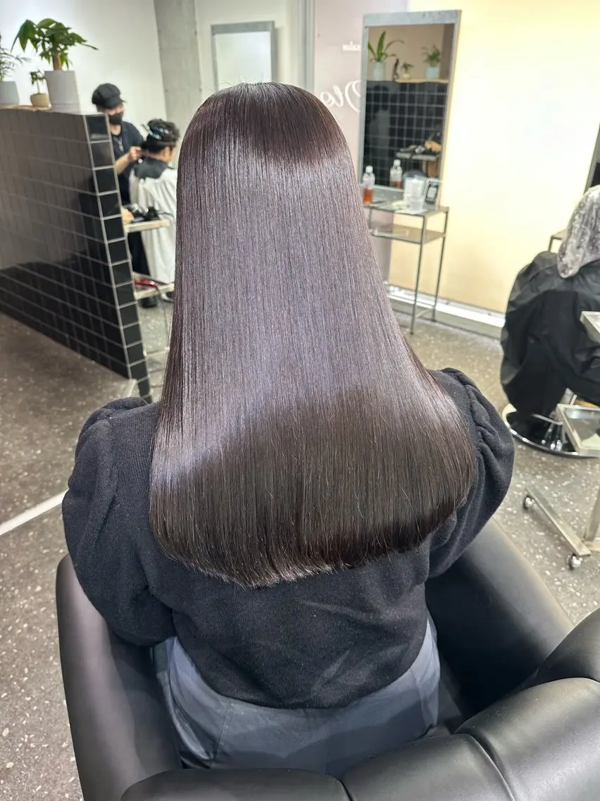 ロング カラー パーマ カット ヘアカラー 縮毛矯正 トリートメント 髪質改善⭐️縮毛矯正 中野⭐️Rinaのヘアスタイル