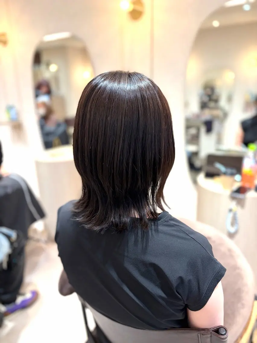 ミディアム カラー 菅原 渚のヘアスタイル
