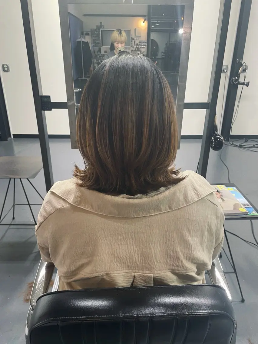 ミディアム ウルフカット カット Sakairi Yunaのヘアスタイル