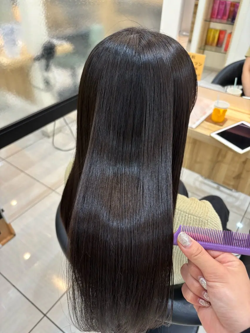 ロング 縮毛矯正 トリートメント 酸熱トリートメント トリートメント 田野倉NEXT店 美髪ニストのヘアスタイル