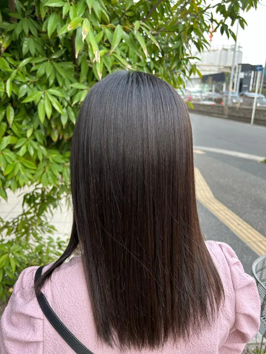 【毎日の朝を楽にしませんか?】ノンアルカリストレート+カット+トリートメント🍈の写真