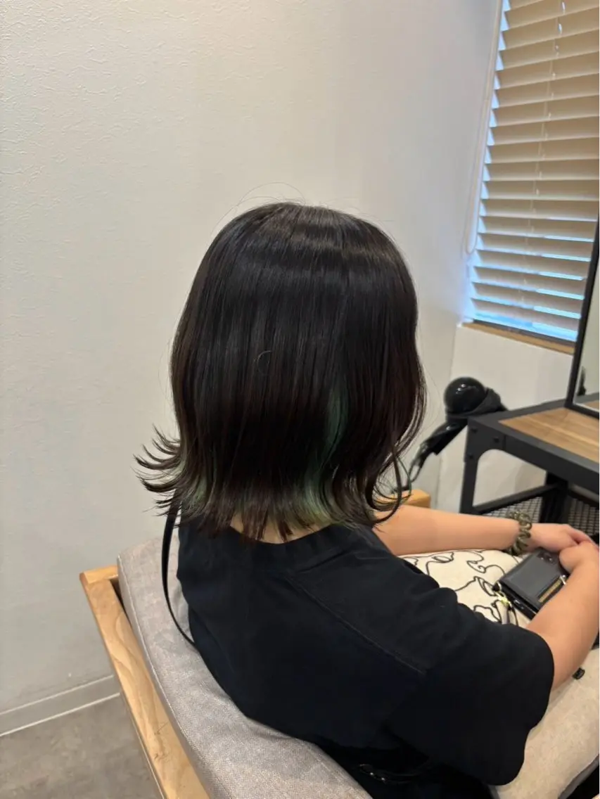 セミロング カラー ヘアカラー トリートメント 池袋/艶カラー✖️ ☘️DEMURAのヘアスタイル