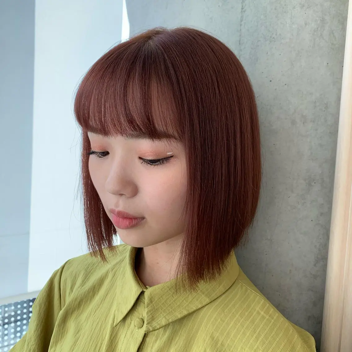ミディアム カラー カット ヘアカラー トリートメント サソウ ユリエ🥥のヘアスタイル