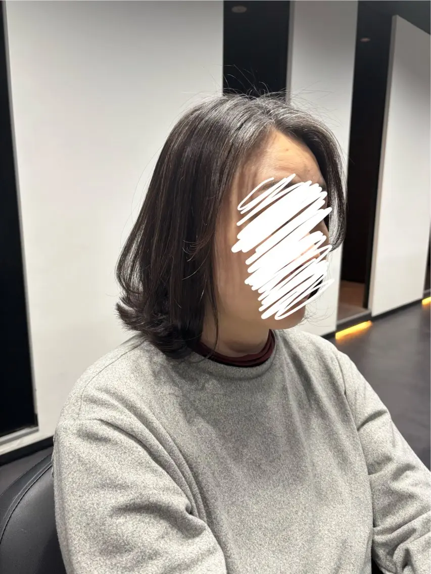 ミディアム ボブレイヤー ボブ レイヤーカット 福島 菜摘のヘアスタイル