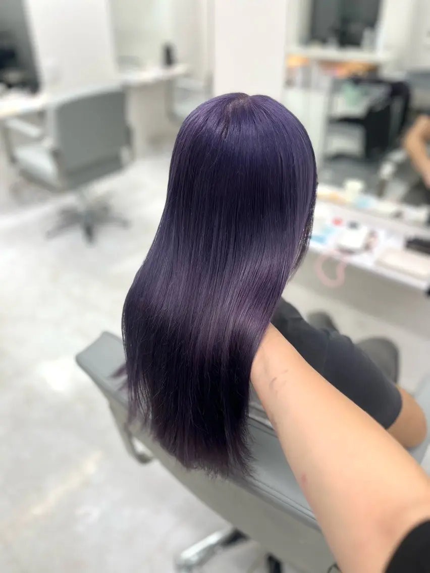 ミディアム カラー ヘアアレンジ ヘアカラー トリートメント ヘアセット 🩶【推しハイトーン 】yuzu🩶のヘアスタイル