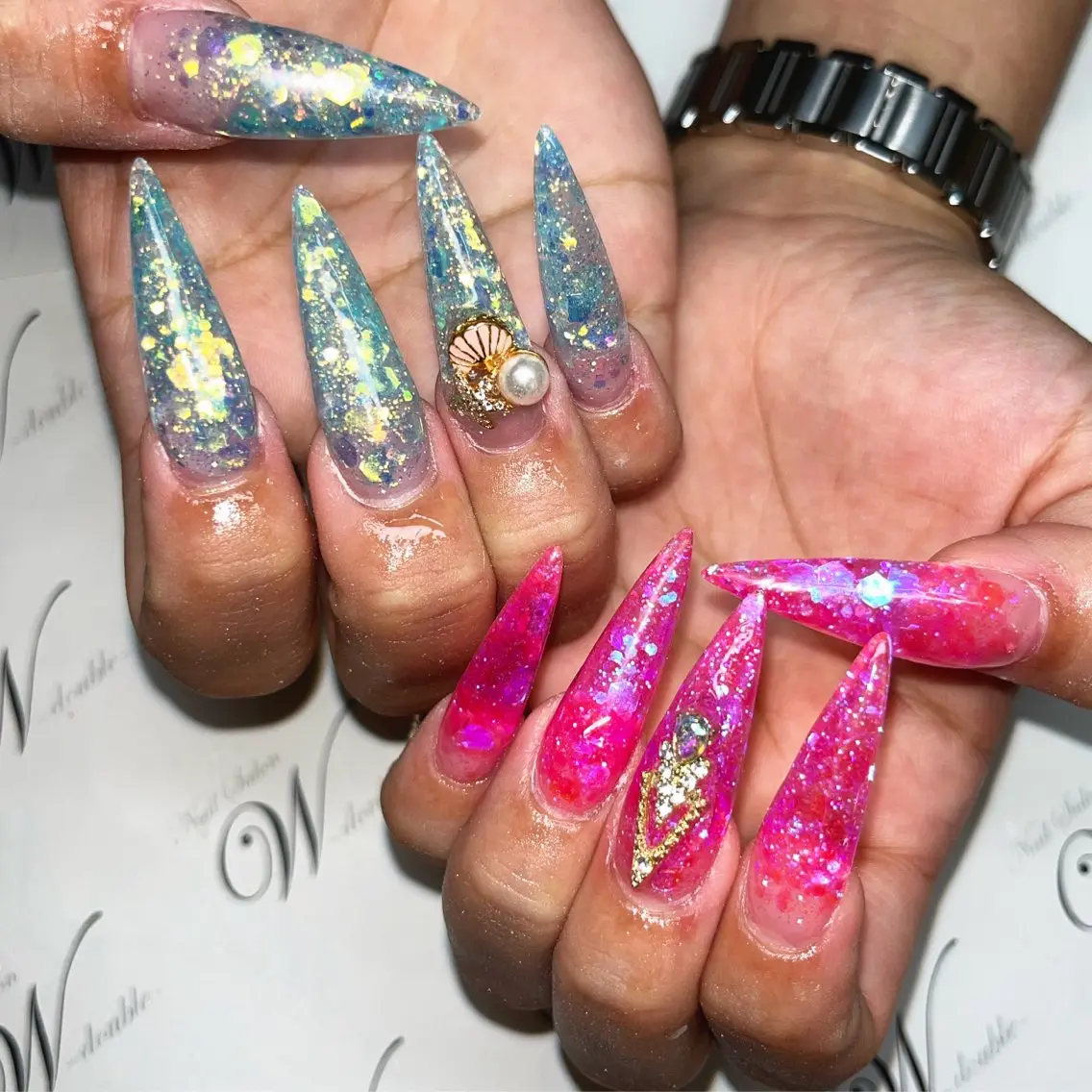 ❤️‍🔥前日当日限定クーポン❤️‍🔥【今だけ限定価格‼️】アクリルラメスカルプ✨の写真