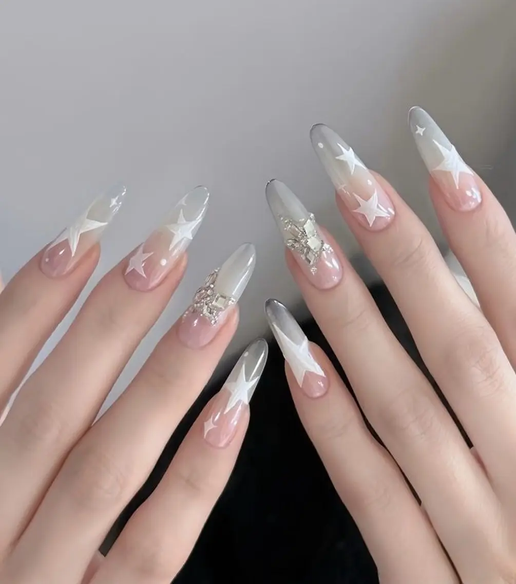ネイル アートネイル オーロラネイル ブルー チークネイル フットネイル ハンドネイル NICY NAIL 池袋のネイルデザイン